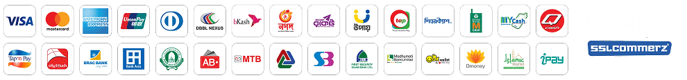 Accepted payment methods, verified by SSLCommerz